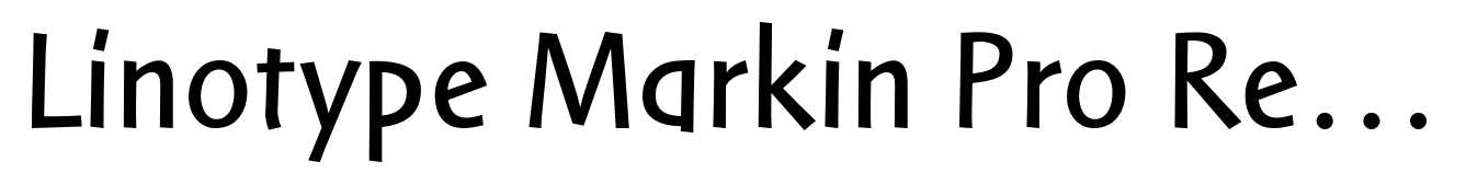 Linotype Markin Pro Regular